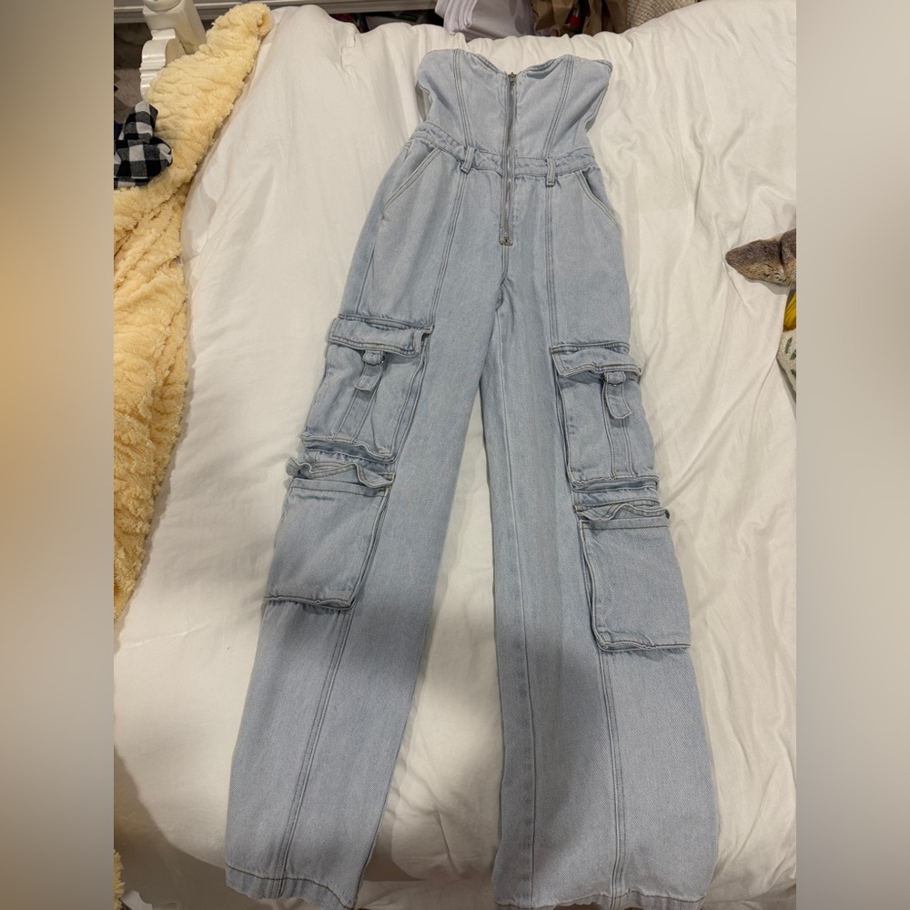 WeWoreWhat Corset Cargo Jumpsuit